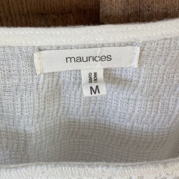 Maurices White Lace Front Ruffle Skater Dress - Picture 5 of 6